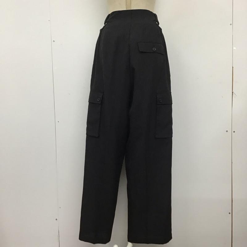 ジーナシス JEANASIS ボトムス ボトムス JS050733CF サイドカットアウトフラップポケットパンツ M 無地 黒 / ブラック /  レディース USED 古着 中古 10123216