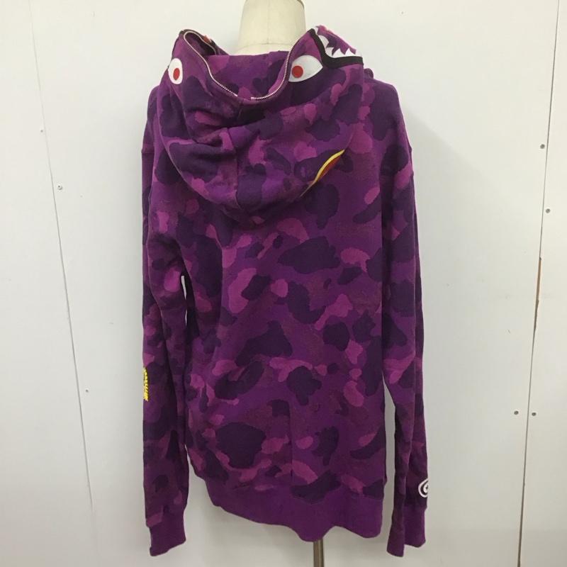アベイシングエイプ A BATHING APE パーカー 長袖 ジップアップ カモフラージュ柄・迷彩 紫 / パープル /  メンズ USED 古着 中古 10107410