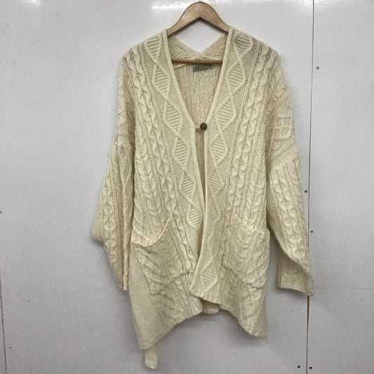 ニコアンド niko and... カーディガン 長袖 長袖ニットカーディガン 前開ニット ロングカーディガン 4 総柄 アイボリー / アイボリー /  レディース USED 古着 中古 10147046