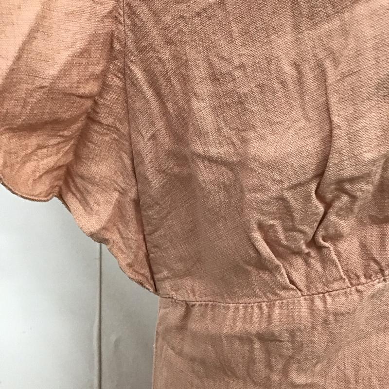 ザラ ZARA ワンピース ロングスカート ノースリーブワンピース ロングワンピース フレアワンピース 前開き M 無地 桃 / ピンク /  レディース USED 古着 中古 10117835