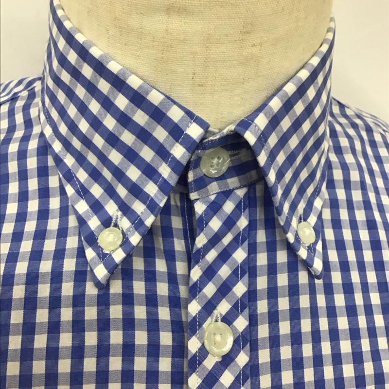アベイシングエイプ A BATHING APE シャツ、ブラウス 半袖 半袖シャツ カラーシャツ 半袖カットソー チェックシャツ M チェック 白 / ホワイト / X 青 / ブルー /  メンズ USED 古着 中古 10112819