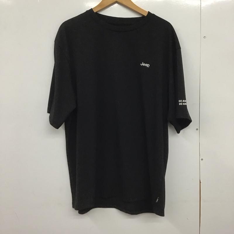 ジープ Jeep Tシャツ 半袖 半袖カットソー プリントTシャツ クルーネックカットソー 0 ロゴ、文字 黒 / ブラック /  メンズ USED 古着 中古 10148326