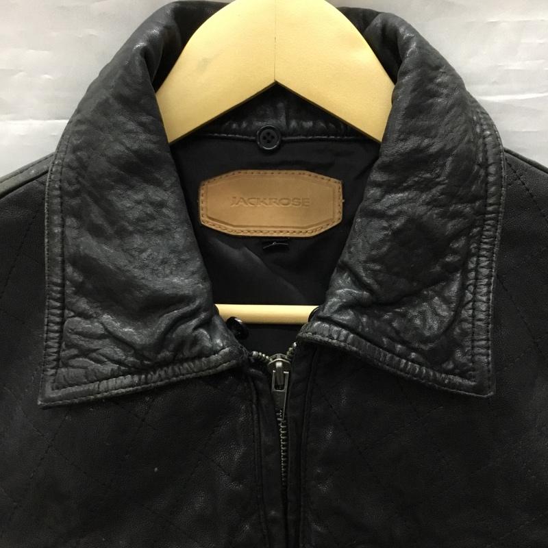 ジャックローズ JACKROSE ジャケット、上着 レザージャケット 250701J 羊革 ラムレザー 4 無地 黒 / ブラック /  メンズ USED 古着 中古 10118847