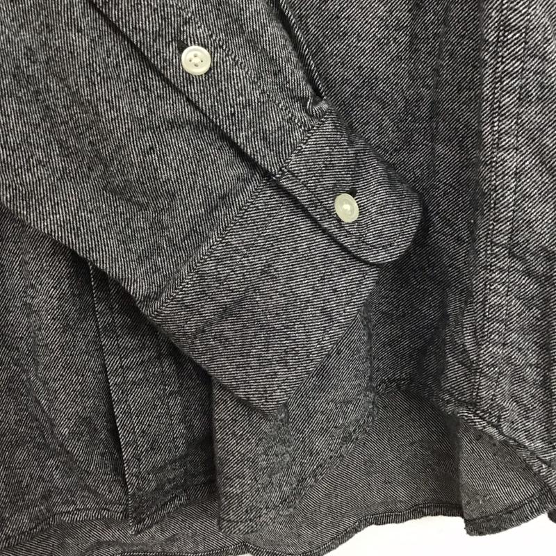ナノベース nano base シャツ、ブラウス 長袖 長袖シャツ 無地シャツ カラーシャツ L 無地 灰 / グレー /  メンズ USED 古着 中古 10139297