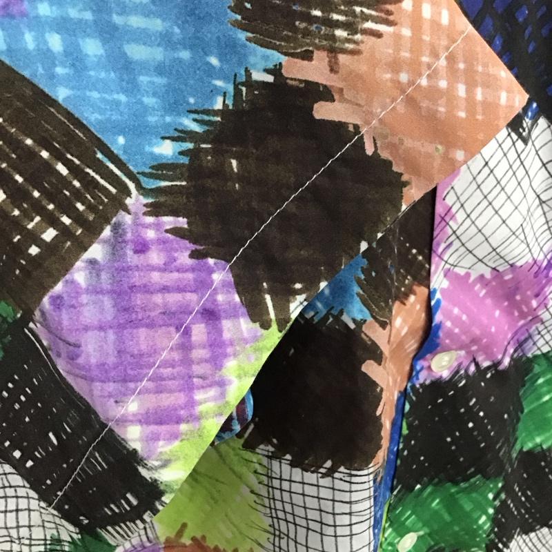 ニコアンド niko and... シャツ、ブラウス 半袖 X223ZA02AD TSUMORI CHISATO 開襟シャツ L 総柄 マルチカラー / マルチカラー /  メンズ USED 古着 中古 10111561