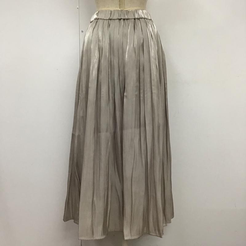 ジーナシス JEANASIS スカート ロングスカート JS050324MC シャイニーケシプリーツSK タグ付き FREE 無地 灰 / グレー /  レディース USED 古着 中古 10111545