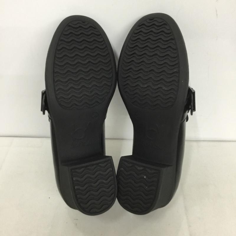 バイアシナガオジサン byあしながおじさん パンプス パンプス ローファー cloverleaf 24cm 24.0cm 無地 黒 / ブラック /  レディース USED 古着 中古 10140604