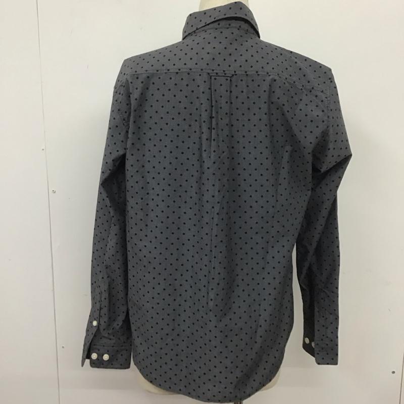 コロンビア Columbia シャツ、ブラウス 長袖 116 PM7975 ボタンダウン M ドット 灰 / グレー / X 黒 / ブラック /  メンズ USED 古着 中古 10108266