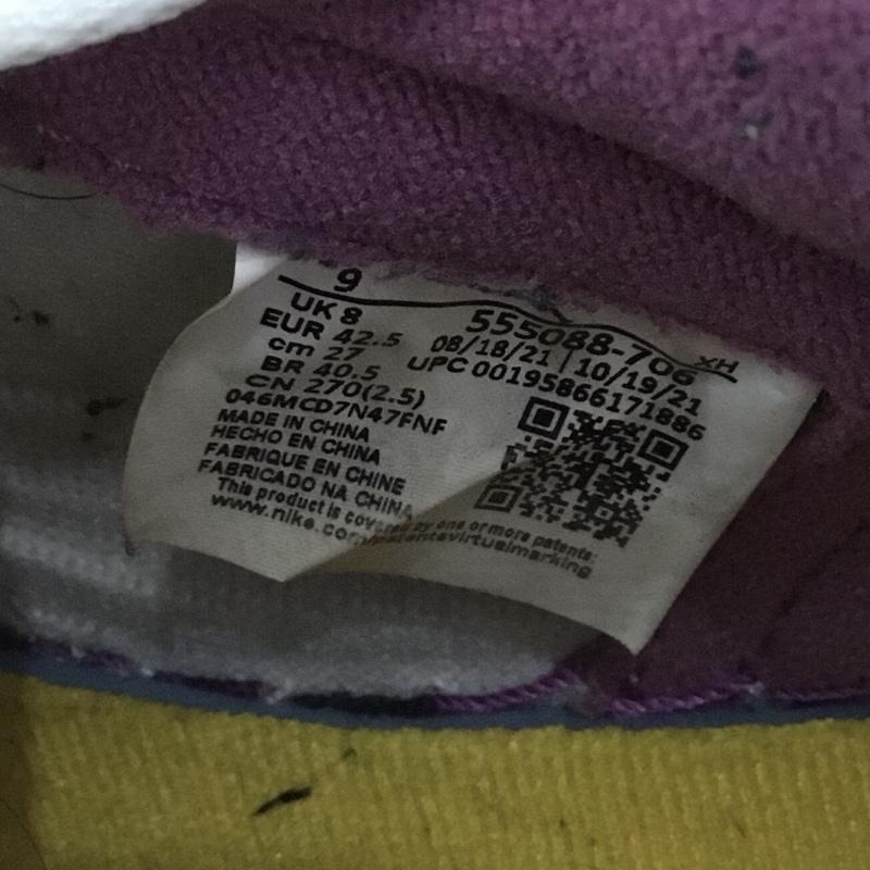 ナイキ NIKE スニーカー スニーカー 555088 706 AIR JORDAN 1 RETRO HIGH OG 27cm 箱有 27.0cm ロゴ、文字 白 / ホワイト / X 橙 / オレンジ / X 紫 / パープル /  メンズ USED 古着 中古 10145882
