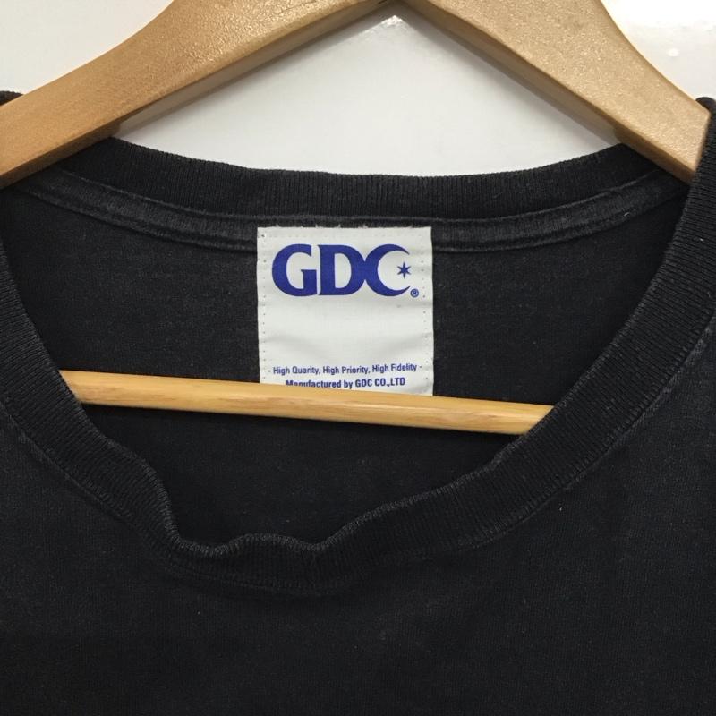 ジーディーシー GDC Tシャツ 半袖 半袖カットソー プリントTシャツ クルーネックカットソー M プリント 黒 / ブラック /  メンズ USED 古着 中古 10145291