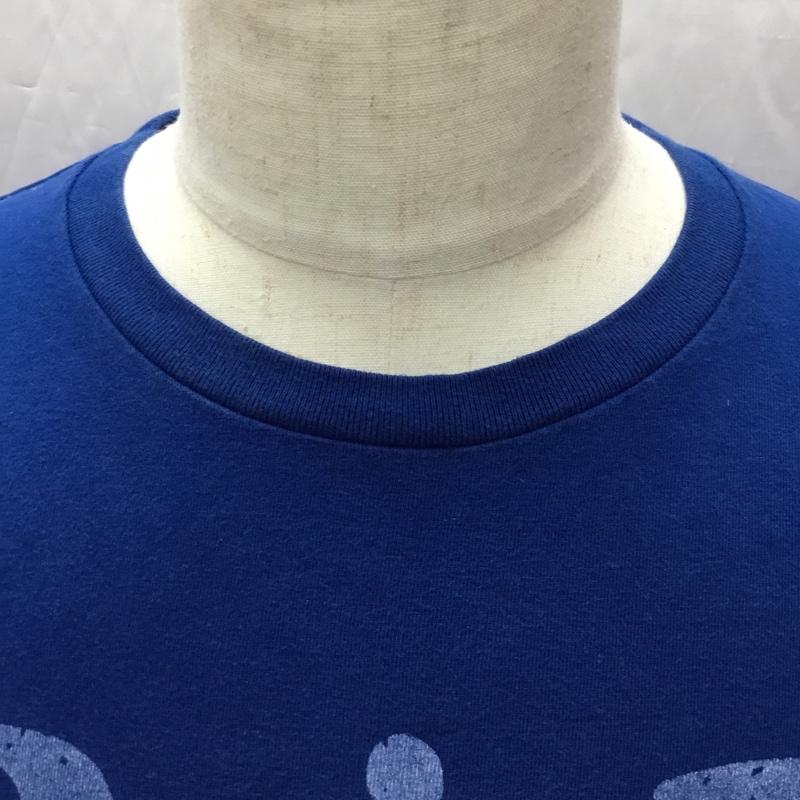 ブルーブルー BLUE BLUE Tシャツ 半袖 クルーネック コットン S ロゴ、文字 青 / ブルー /  メンズ USED 古着 中古 10112379