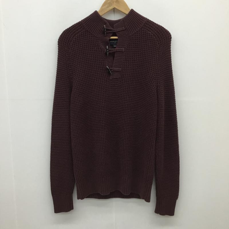 バナナリパブリック BANANA REPUBLIC ニット、セーター 長袖 BANANA REPUBLIC ニット L 無地 えんじ / ワインレッド /  メンズ USED 古着 中古 10122366
