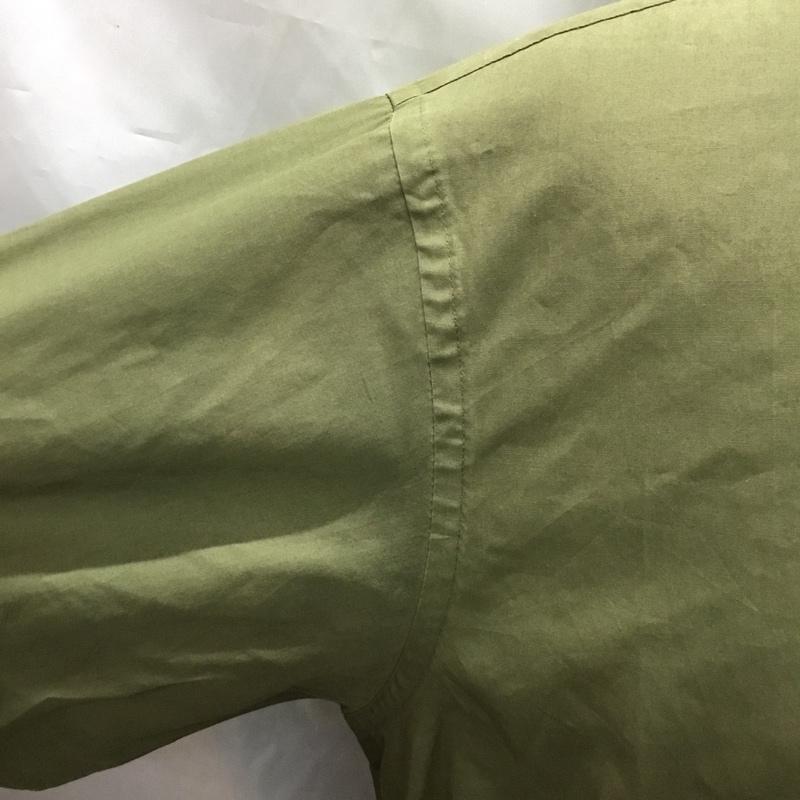 ウ゛ァンヒューゼン VANHEUSEN シャツ、ブラウス 長袖 XL 無地 カーキ / カーキ /  メンズ USED 古着 中古 10119841
