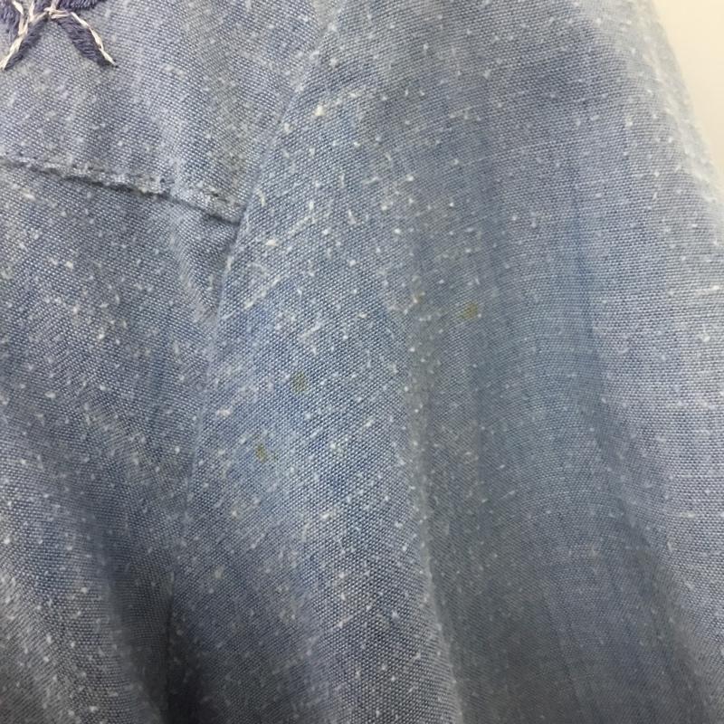 古着 USED シャツ、ブラウス 半袖 半袖シャツ カラーシャツ mr.leggs 古着70s ヴィンテージシャツ 刺繍 青 / ブルー /  メンズ USED 古着 中古 10120810