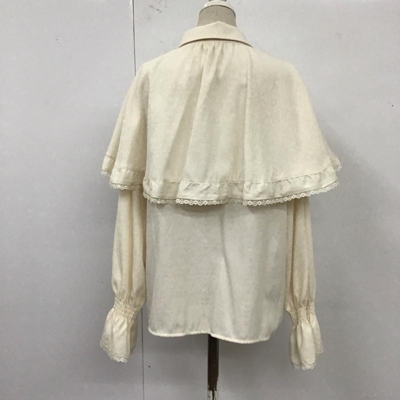 アクシーズファム axes femme シャツ、ブラウス 長袖 TY91X79 ジャガードケープブラウス タグ付き FREE  アイボリー / アイボリー /  レディース USED 古着 中古 10120805