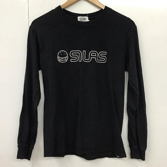 サイラス SILAS カットソー 長袖 長袖カットソー プリントTシャツ クルーネックカットソー spongebob S ロゴ、文字 黒 / ブラック /  メンズ USED 古着 中古 10131371
