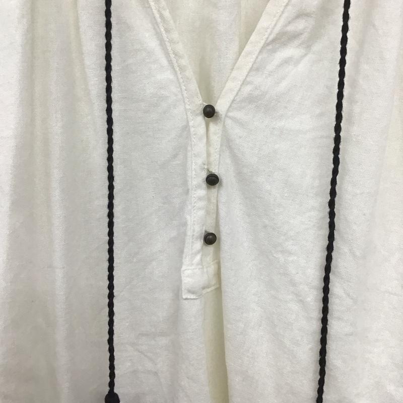 ザラ ZARA カットソー 長袖 M 無地 オフホワイト / オフホワイト /  レディース USED 古着 中古 10133318