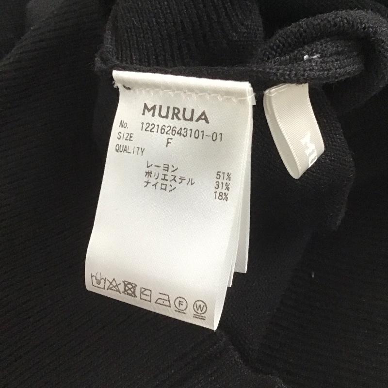 ムルーア MURUA ニット、セーター 長袖 FREE 無地 黒 / ブラック /  レディース USED 古着 中古 10148600
