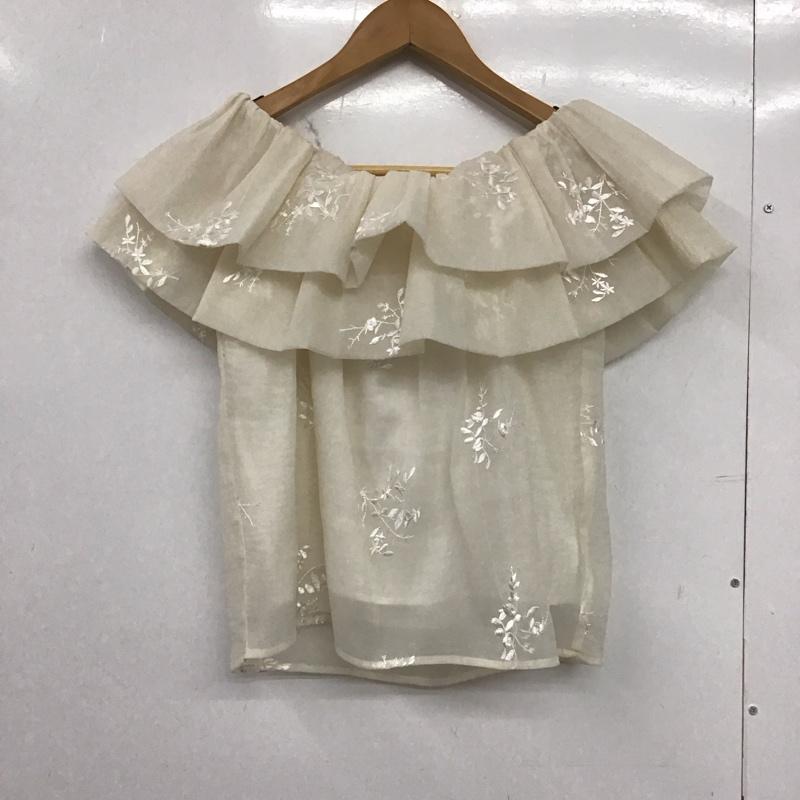 オルドット Olu. シャツ、ブラウス 半袖 yu25aab03 エンブロイダリーフラワーオフショルブラウス FREE 刺繍 オフホワイト / オフホワイト /  レディース USED 古着 中古 10148632
