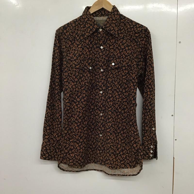 ファニー FUNNY シャツ、ブラウス 長袖 長袖シャツ 総柄シャツ カラーシャツ M 総柄 黒 / ブラック /  メンズ USED 古着 中古 10136556