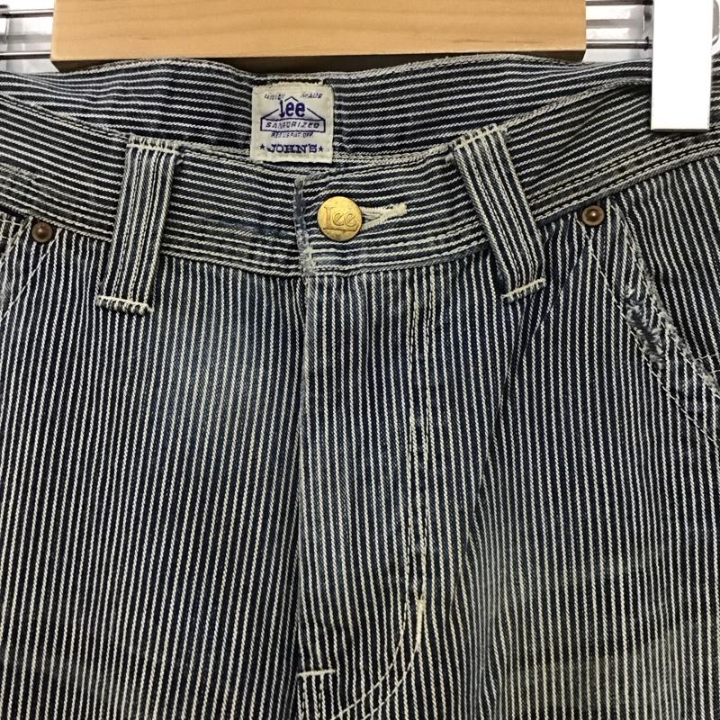 リー Lee パンツ ワークパンツ、ペインターパンツ JOHN’S CLOTHING ヒッコリー　ブーツカット M ストライプ 白 / ホワイト / X インディゴ / インディゴ /  メンズ USED 古着 中古 10131421