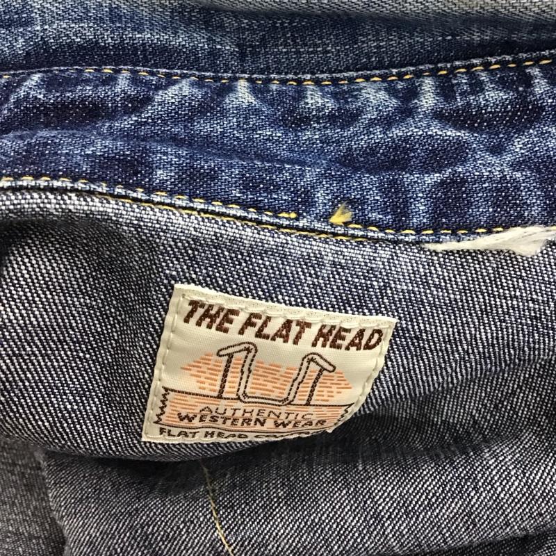 フラットヘッド The Flat Head シャツ、ブラウス 長袖 長袖シャツ デニムシャツ カラーシャツ 40 無地 インディゴ / インディゴ /  メンズ USED 古着 中古 10125971