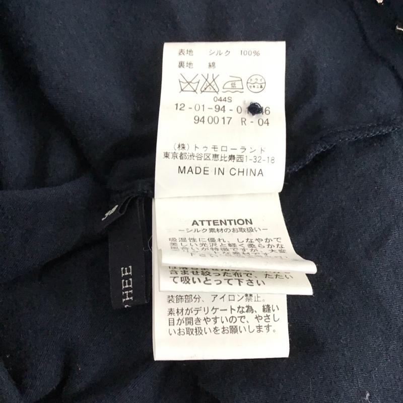マカフィー MACPHEE カットソー 半袖 プルオーバー シルク 38 無地 紺 / ネイビー /  レディース USED 古着 中古 10133735
