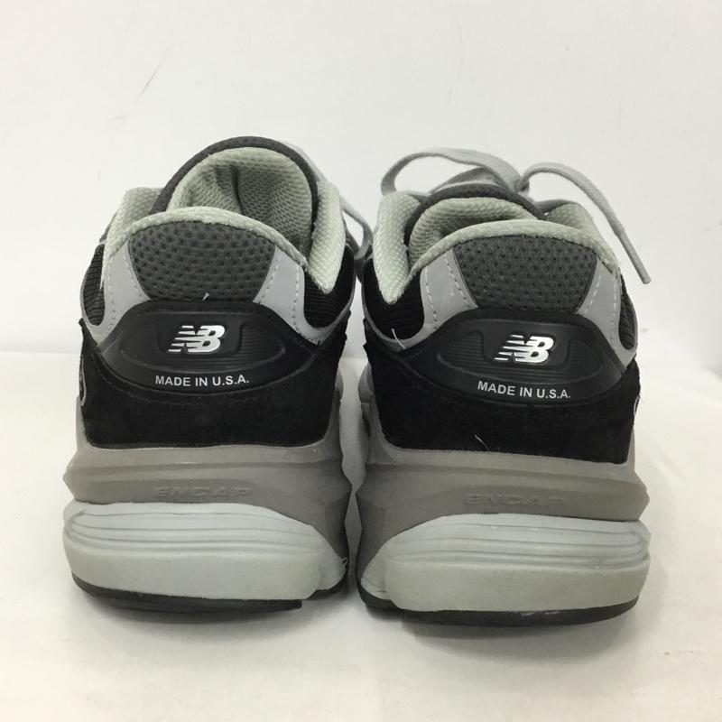 ニューバランス New Balance スニーカー スニーカー M990 BK6 MADE IN USA 28cm 28.0cm ロゴ、文字 黒 / ブラック / X 灰 / グレー /  メンズ USED 古着 中古 10146032