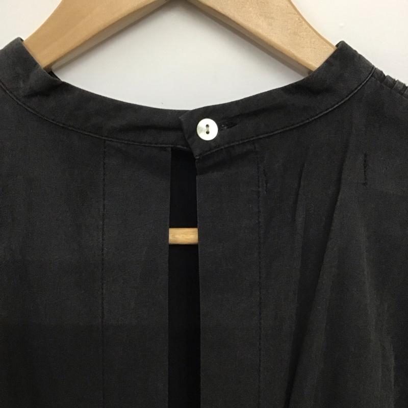 アングリッド Ungrid ワンピース ひざ丈スカート 長袖シャツワンピース フレアスカート FREE 無地 黒 / ブラック /  レディース USED 古着 中古 10146684