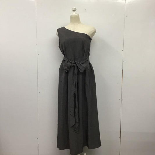 スライ SLY ワンピース ロングスカート 030DSY33-2010 ONE SHOULDER TIE OP ウエストタイ 2 無地 灰 / グレー /  レディース USED 古着 中古 10142284
