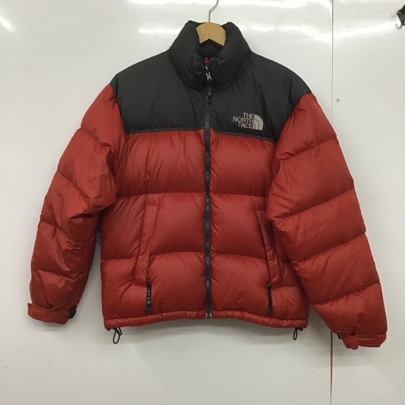 ザノースフェイス THE NORTH FACE ジャケット、上着 ダウンジャケット ダウンジャケット アウター ジップアップジャケット S ロゴ、文字 灰 / グレー / X 赤 / レッド /  メンズ USED 古着 中古 10145564