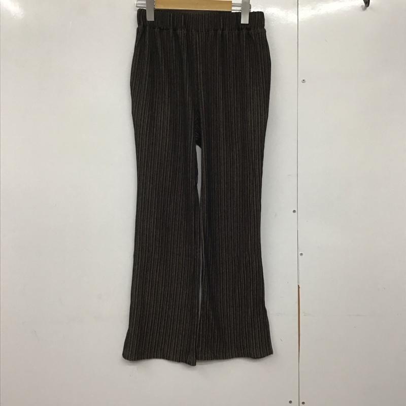 ニコアンド niko and... パンツ ワークパンツ、ペインターパンツ カジュアルパンツ スリムパンツ ストレッチパンツ M ストライプ 黒 / ブラック /  レディース USED 古着 中古 10142668