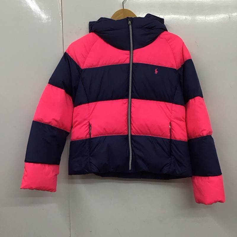 ポロラルフローレン POLO RALPH LAUREN ジャケット、上着 ダウンジャケット XL 無地 紺 / ネイビー / X 桃 / ピンク /  ガールズ USED 古着 中古 10132407