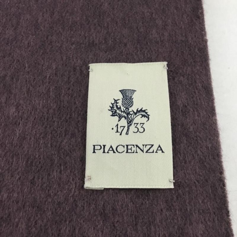 ピアチェンツァ PIACENZA マフラー マフラー シルク カシミヤ フリンジ ロゴ、文字 紫 / パープル / X ベージュ / ベージュ /  メンズ USED 古着 中古 10143279