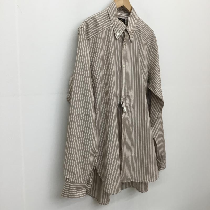 ニードルス Needles シャツ、ブラウス 長袖 ストライプシャツ　PU256 M ストライプ 茶 / ブラウン /  メンズ USED 古着 中古 10127271