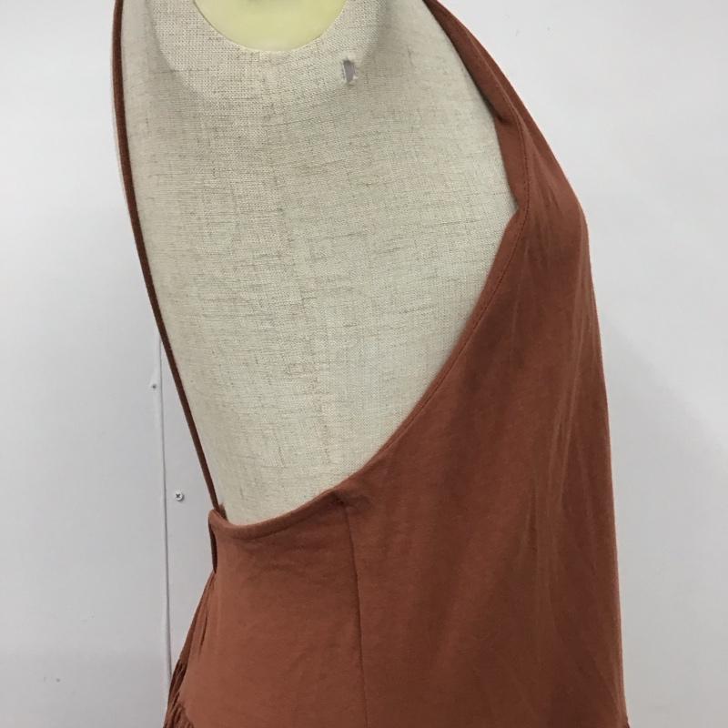ザラ ZARA ワンピース ロングスカート ロングワンピース ノースリーブロングワンピース フレアスカート S 無地 茶 / ブラウン /  レディース USED 古着 中古 10112119
