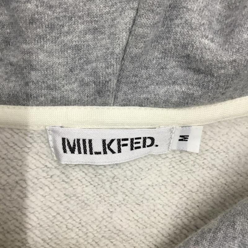 ミルクフェド MILKFED. ワンピース ロングスカート 0344908 パーカーワンピース 長袖スウェットワンピース M ロゴ、文字 灰 / グレー /  レディース USED 古着 中古 10112233