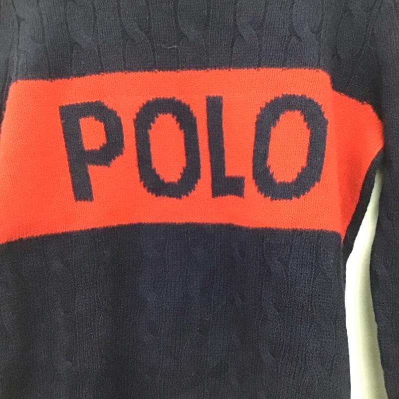 ポロラルフローレン POLO RALPH LAUREN ニット、セーター 長袖 XS ロゴ、文字 赤 / レッド / X 紺 / ネイビー /  レディース USED 古着 中古 10142896
