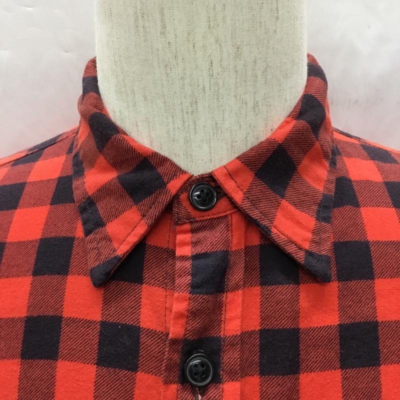 デニムアンドサプライラルフローレン DENIM & SUPPLYRALPHLAUREN シャツ、ブラウス 長袖 ワークシャツ コットン S チェック 黒 / ブラック / X 赤 / レッド /  メンズ USED 古着 中古 10109264