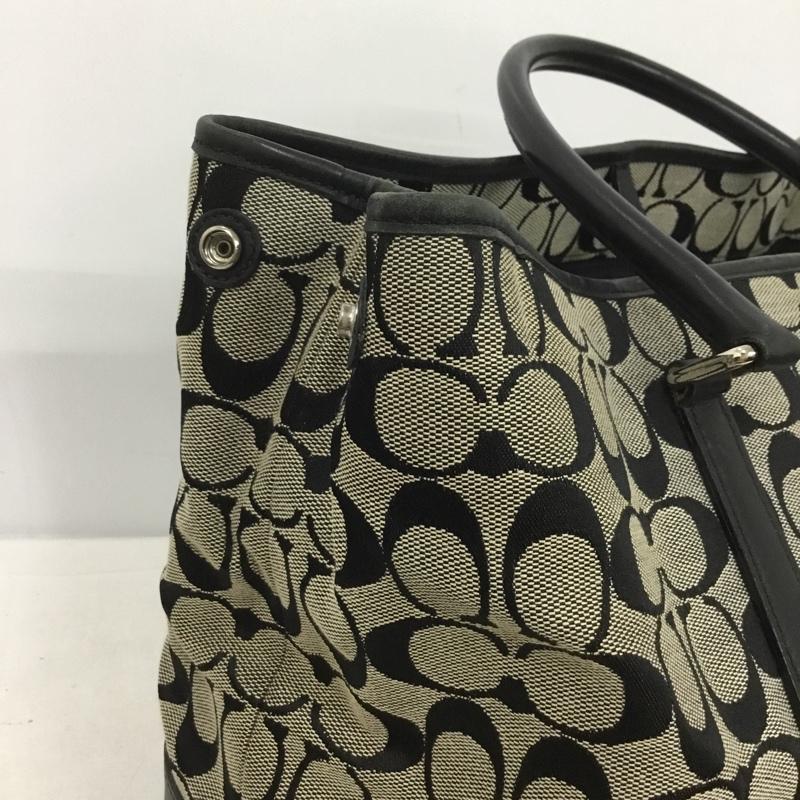 コーチ COACH トートバッグ トートバッグ H2J-6086 シグネチャー 総柄 黒 / ブラック /  レディース USED 古着 中古 10137428