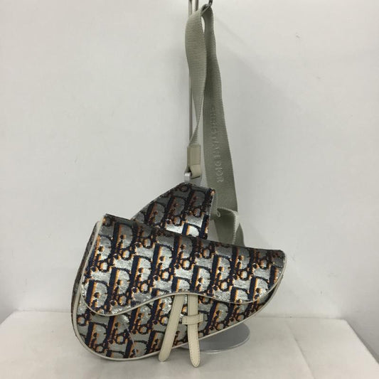 ディオール DIOR ショルダーバッグ ショルダーバッグ スパンコール サドルバッグ 総柄 灰 / グレー / X 橙 / オレンジ / X 紺 / ネイビー /  レディース USED 古着 中古 10146327