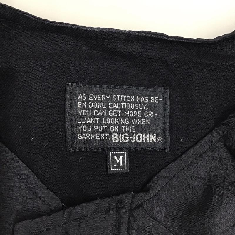 ビッグジョン Big John ジャケット、上着 ジャンパー、ブルゾン ナイロン ノーカラー M 無地 黒 / ブラック /  メンズ USED 古着 中古 10116834