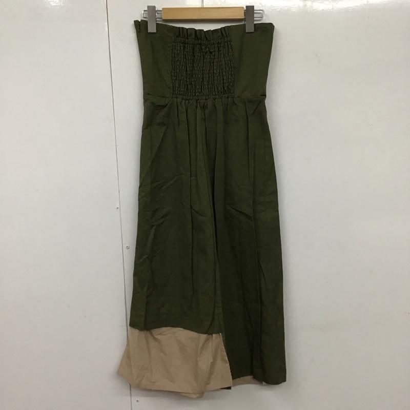 ムルーア MURUA スカート ロングスカート 011910800501 2WAYビスチェスカート 1 無地 カーキ / カーキ /  レディース USED 古着 中古 10130964