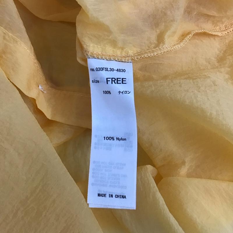 スライ SLY シャツ、ブラウス 長袖 030FSL30-4830 SHEER STAND COLLAR SHIRT シアーシャツ FREE 無地 橙 / オレンジ /  レディース USED 古着 中古 10131173