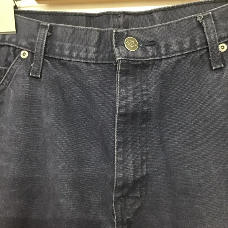 ディッキーズ Dickies パンツ ワークパンツ、ペインターパンツ ワークパンツ ワイドパンツ カジュアルパンツ 36インチ ロゴ、文字 紺 / ネイビー /  メンズ USED 古着 中古 10138943
