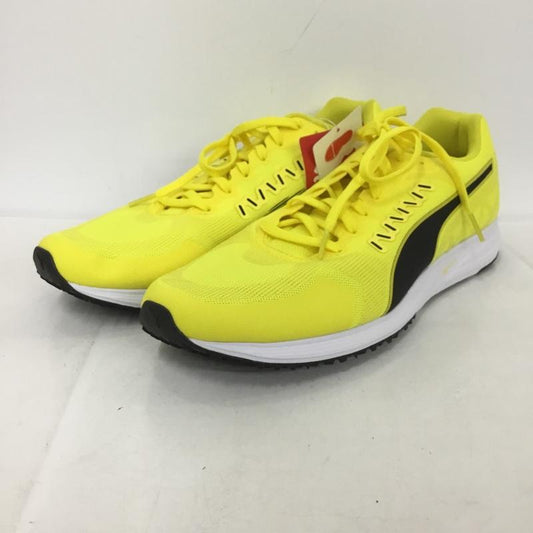 プーマ PUMA スニーカー スニーカー 192762 03 スピード ライト 2 ランニングシューズ 28cm 28.0cm ロゴ、文字 黄 / イエロー / X 黒 / ブラック /  メンズ USED 古着 中古 10136523