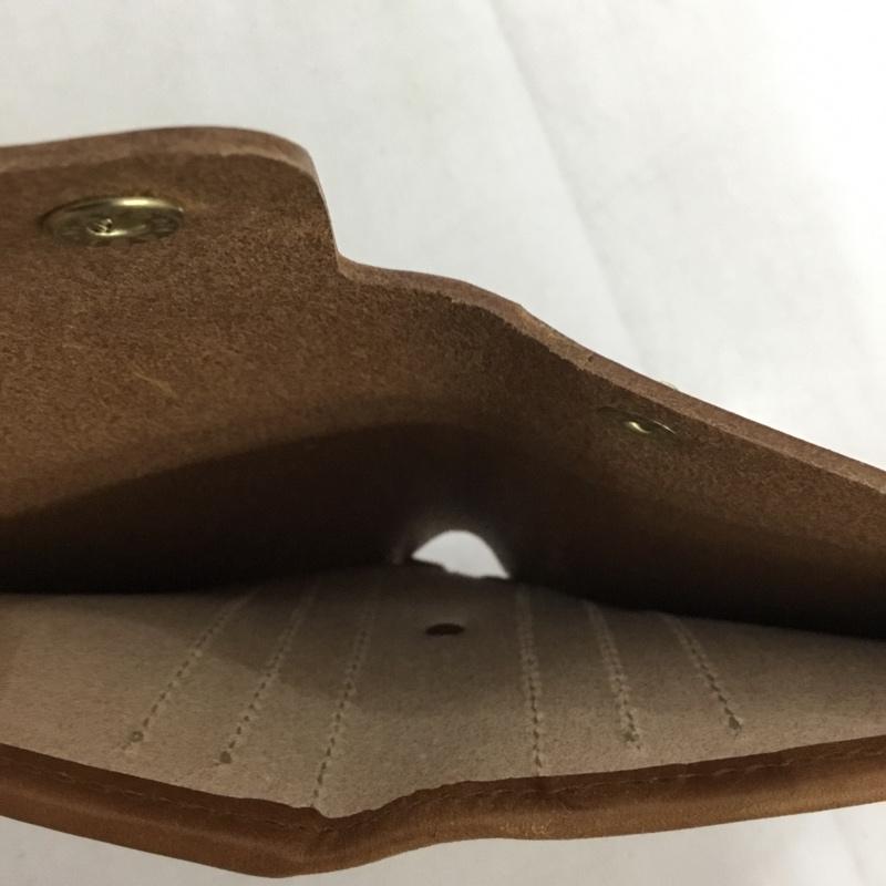 ビアベリー BEERBELLY 財布 コンパクト財布 SMALL ROUND WALLET レザー BEERBELLY ロゴ、文字 茶 / ブラウン /  メンズ USED 古着 中古 10150682