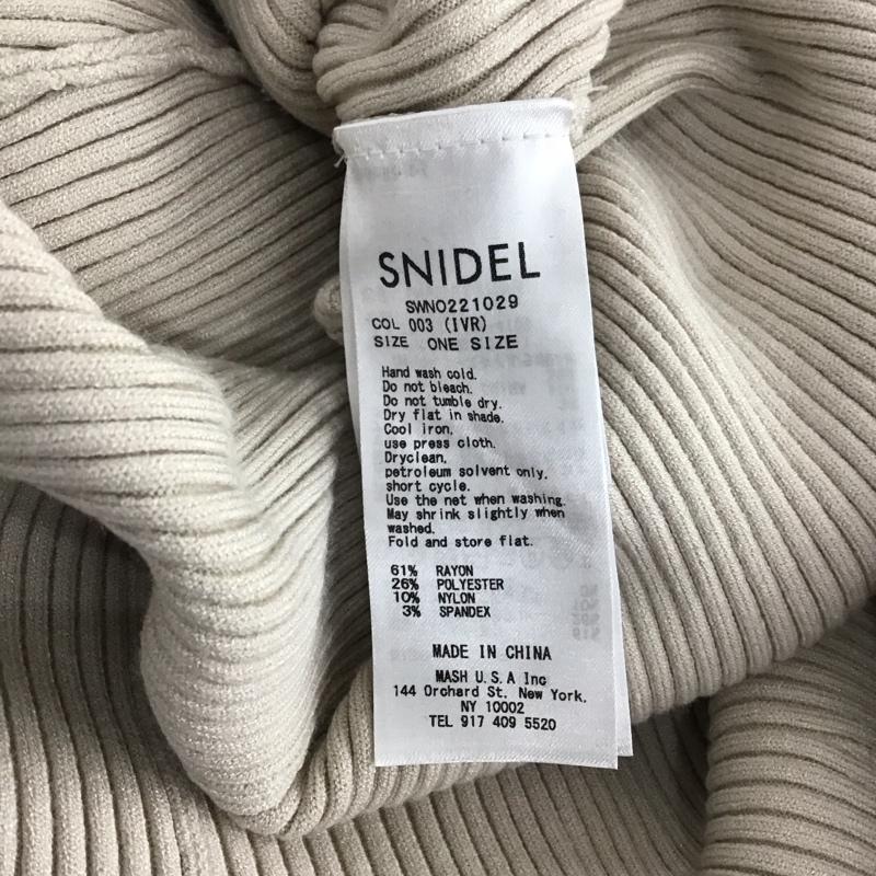 スナイデル SNIDEL ワンピース ロングスカート SWNO221029 フロントボタンニットワンピース リブ 無地 アイボリー / アイボリー /  レディース USED 古着 中古 10121568