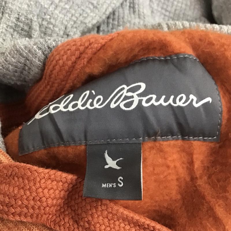 エディーバウアー Eddie Bauer パーカー 長袖 ジップアップパーカー 長袖パーカー プリントスウェット S ロゴ、文字 橙 / オレンジ /  メンズ USED 古着 中古 10112060
