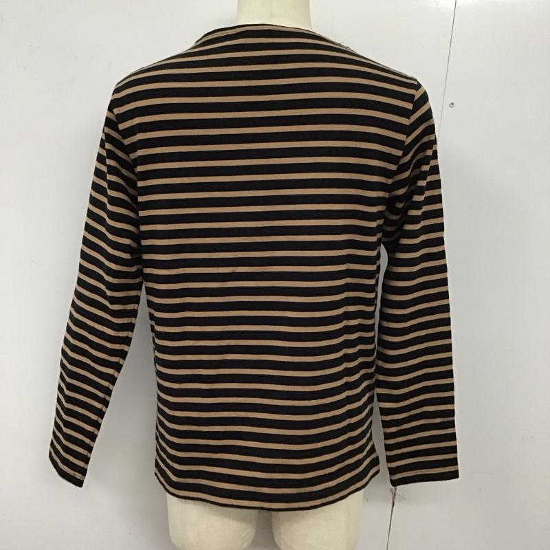トップサイダー TOP-SIDER カットソー 長袖 長袖カットソー クルーネックカットソー ロングスリーブカットソー ボーダーTシャツ M ボーダー柄 黒 / ブラック / X 茶 / ブラウン /  メンズ USED 古着 中古 10124465